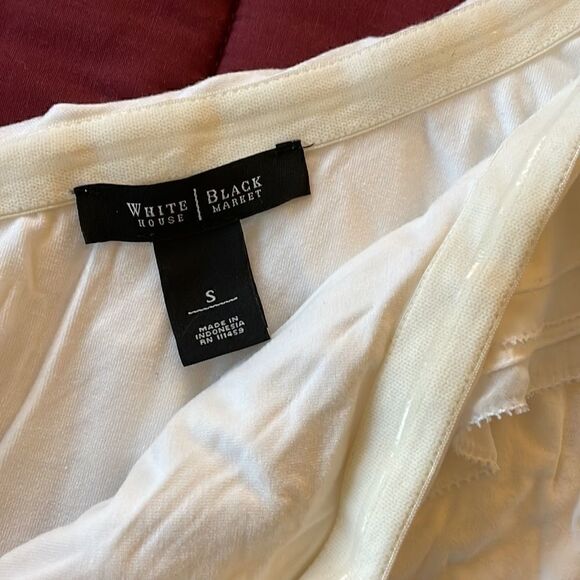 One Shoulder Ruffle Jersey Top with Silver Loop Detail - Picture 3 of 5